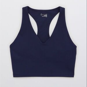 Aerie The Hugger Pop Stitch Voop Sports Bra Royal Navy Size Medium